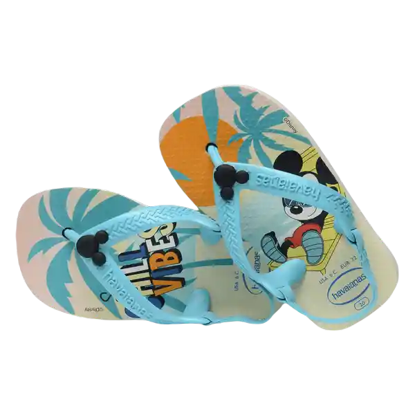 Sandalias Baby Disney Beige Paja/Azul Talla 21 4137007 Havaianas