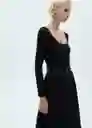 Vestido Diana Negro Talla M Mujer Mango