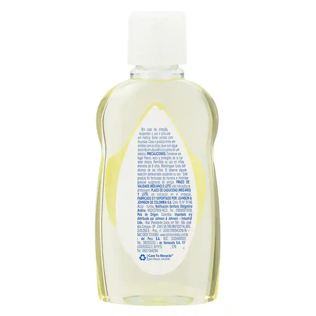 Aceite Johnson Baby Recién Nacido X 100 Ml