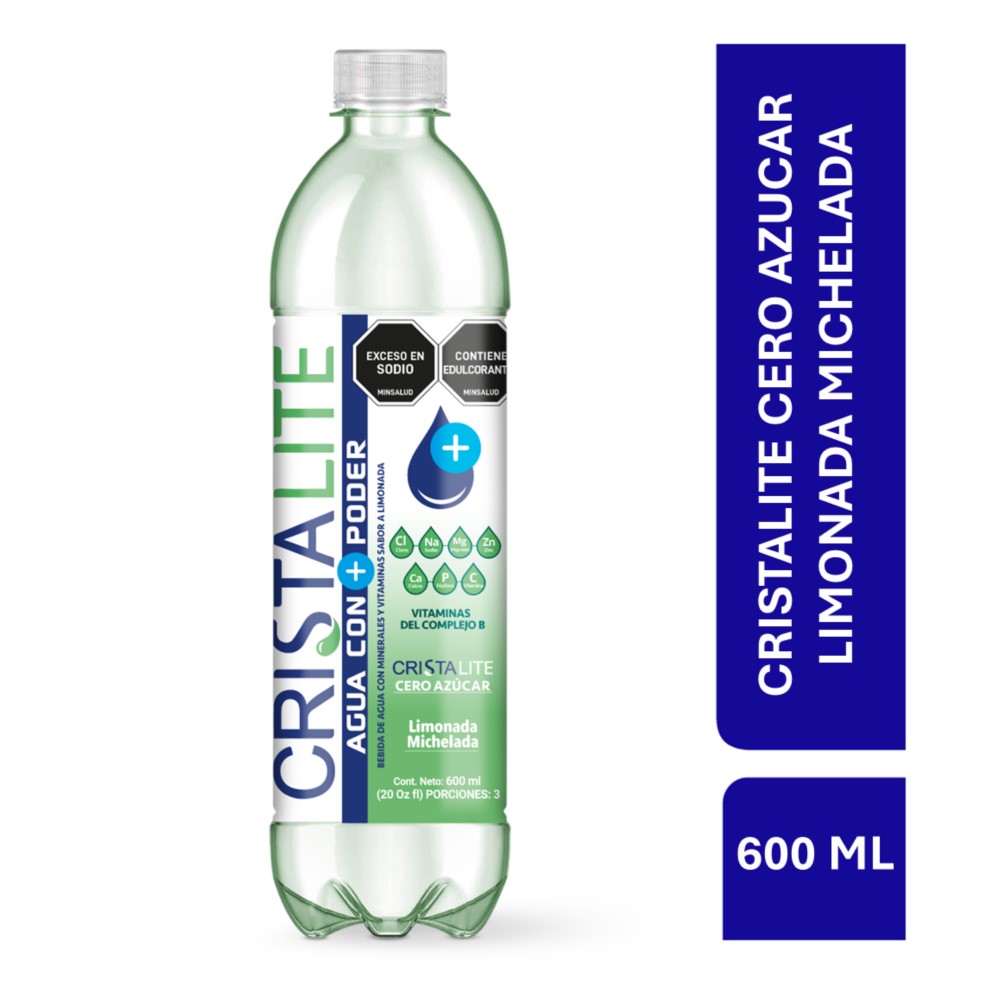 Cristalite Agua Limón ada Michelada 600 ml