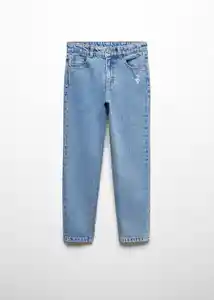 Jean Mom Tejano Medio Talla 10 Niña Mango