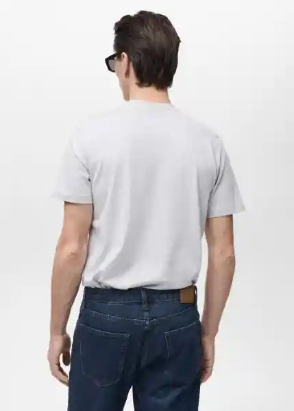 Camiseta Cherlo Azul Talla S Hombre Mango