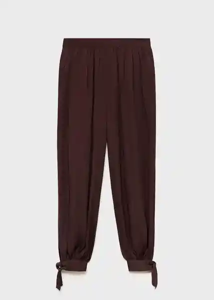 Pantalón Odalisca Chocolate Talla 40 Mujer Mango