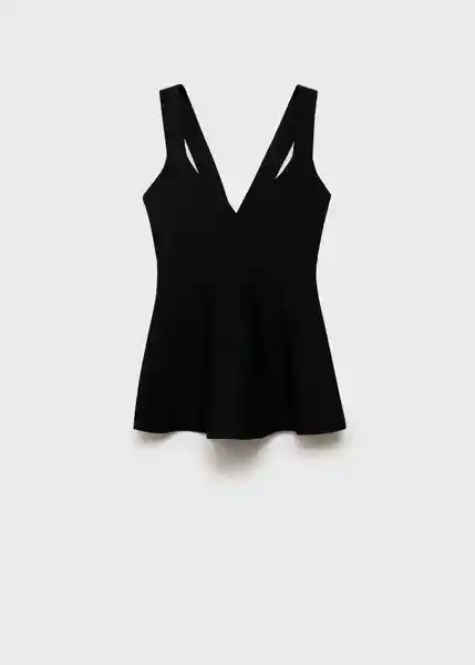 Top Cinnamon Negro Talla S Mujer Mango