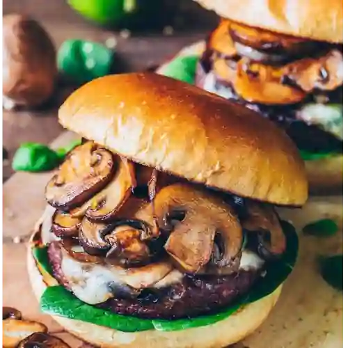 Hamburguesa Pollo con Champiñón