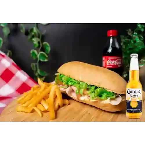 Combo Sándwich Cubano + Corona 330 ml