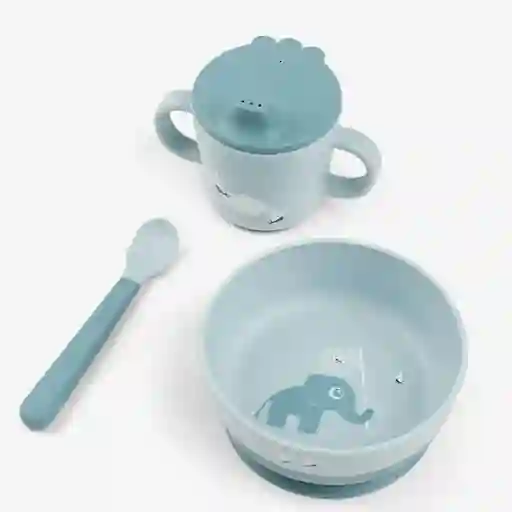 Done by Deer Set Para Bebé Primera Comida Azul