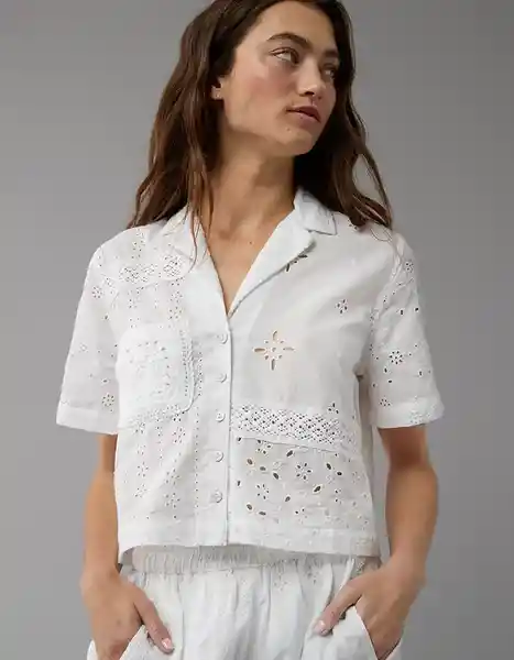 Camisa Mujer Blanco Talla X-Small American Eagle 03555543