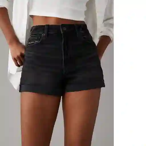 Short Mujer Negro Talla: 2 American Eagle
