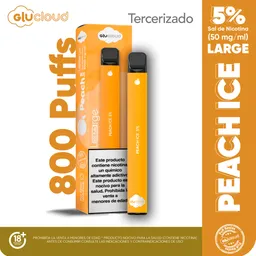 Glucloud Vape Peach Ice Large / 800 Puff