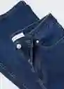 Pantalón Jean Flare Tejano Oscuro Talla 44 Mujer Mango