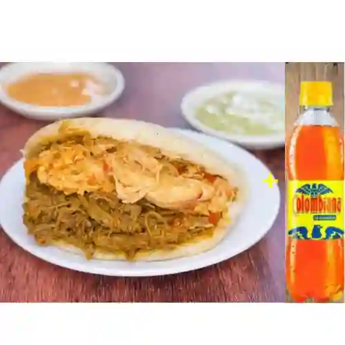 Arepa mixta + colombiana
