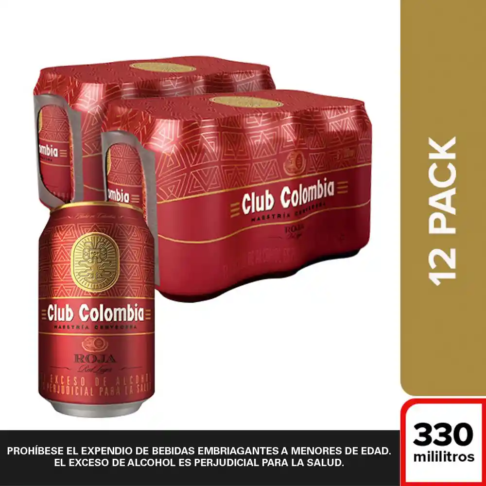 Club Colombia Cervezaroja Lata 330 Ml X12