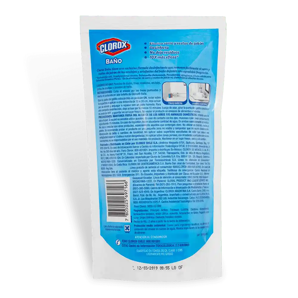 Desinfectante Baños Clorox Doypack 450 ml
