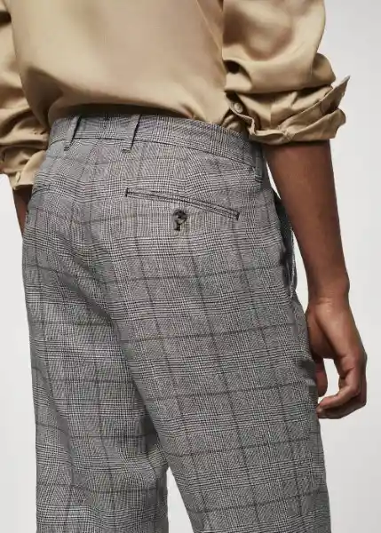 Pantalón Vietri Gris Talla 46 Hombre Mango