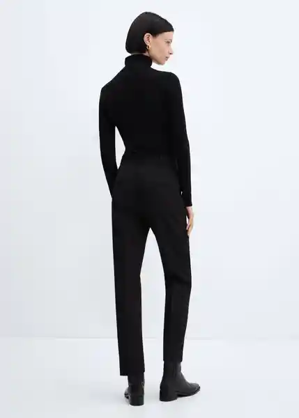 Pantalón Boreal Mujer Negro Talla 36 Mango