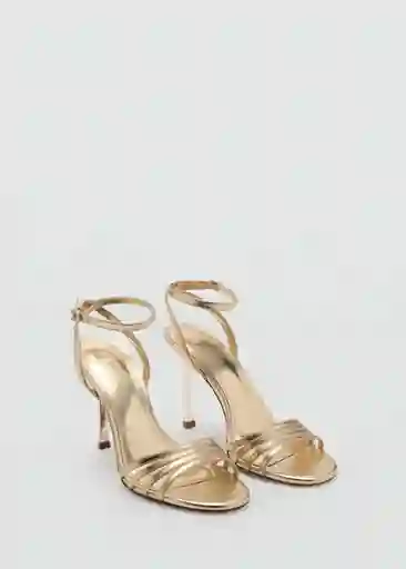 Sandalias Nota Oro Talla 39 Mujer Mango