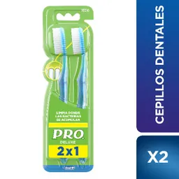 Oral-B Pro Deluxe 425 Medio Cepillos Dentales X 2