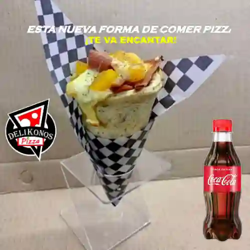 Combo Kono de Pizza Hawaiano + Coca-cola 250Ml