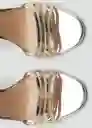 Sandalias Nota Plata Talla 37 Mujer Mango