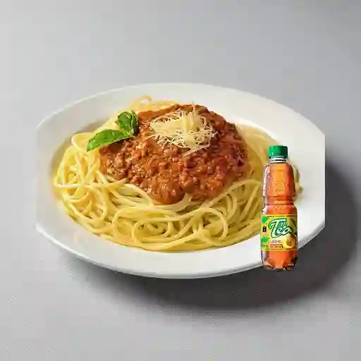 Combo Spaguetti + Botella Mr. Tea Durazno (500ml)