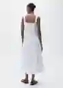 Vestido Pleats Blanco Talla S Mujer Mango