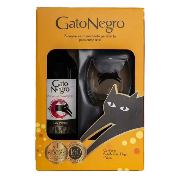 Gato Negro Vino Cabernet + Vaso