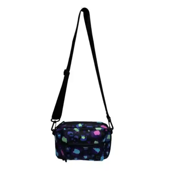Bolso Crossbody Con Bolso Enfrente Negro Serie Miniso