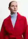 Abrigo Batin Rojo Talla 24 Mujer Mango