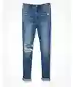 Jean Jegging Mujer Crop Azul Talla 8 Regular American Eagle