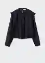 Blusa Blacky Negro Talla M Mujer Mango