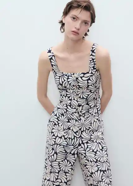 Pantalón Coco Crudo Talla L Mujer Mango