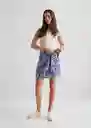 Falda Pareo Lila Talla 20 Teen Niñas Mango