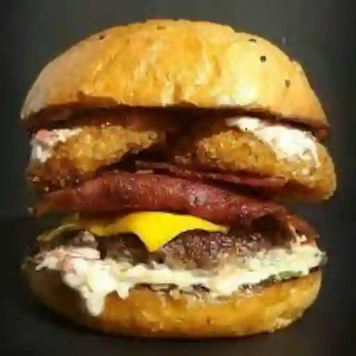 Hamburguesa de queso apanado