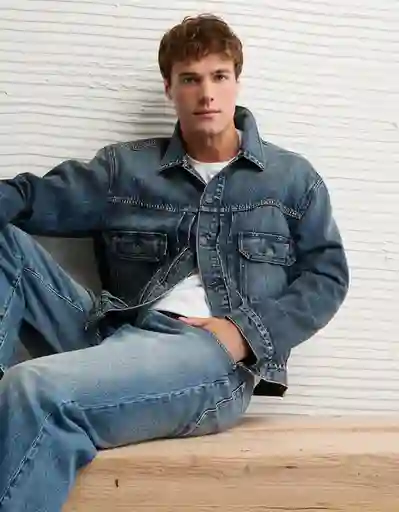Chaqueta Hombre Azul Talla Small 1757489 American Eagle