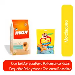 Combo Max Perro Razas Pequeñas Pollo Arroz + Can Amor Bocaditos