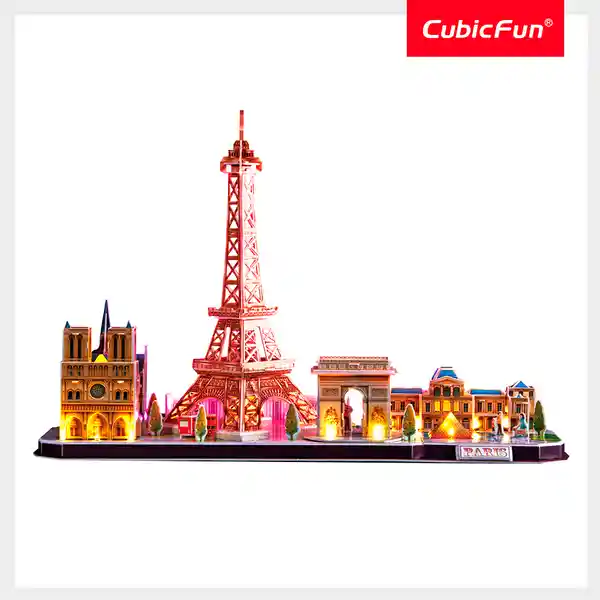 Cubic Fun Rompecabezas Paris de Noche Con Luces 3D