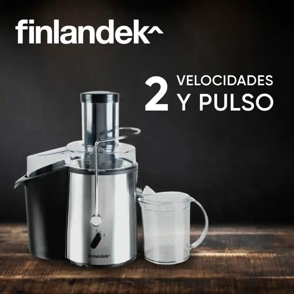 Finlandek Extractor de Jugo Inoxidable 2 Velocidades