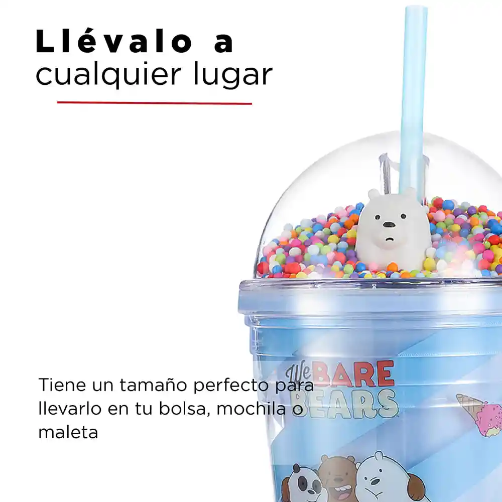 Miniso Vaso de Plástico Oso Polar we Bare Bears