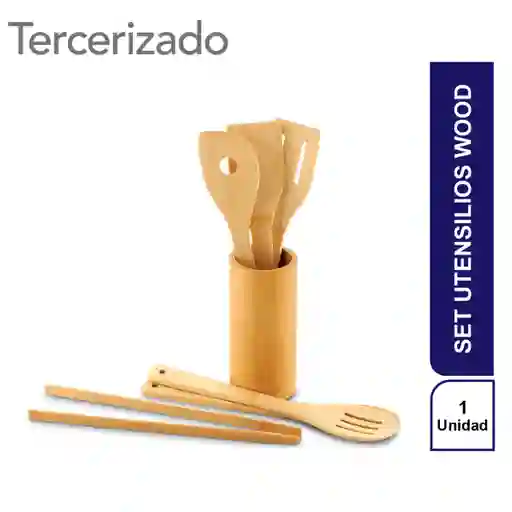 Wood Set de Utensilios