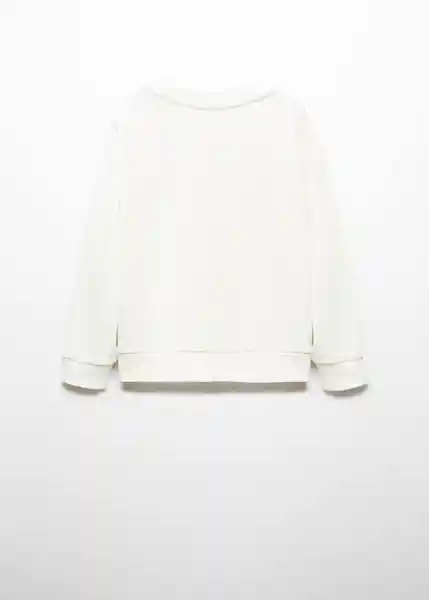 Buzo Sudadera Camelia Offwhite Talla 08 Niñas Mango