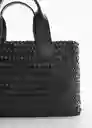 Bolso M Gardenia Negro Talla 99 Mujer Mango