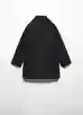 Abrigo Black Negro Talla 13 Niñas Mango