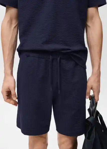 Short Seers Navy Talla M Hombre Mango