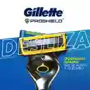 GILLETTE Proshield Repuestos Cuchilla de Afeitar Máquina de Afeitar con 5 Hojas Afeitado más al Ras Afeitadora para Hombre 2 Uds