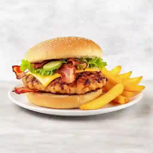 Hamburguesa 1/4 Libra Pollo