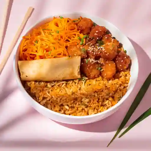 Bowl arroz pollo agridulce