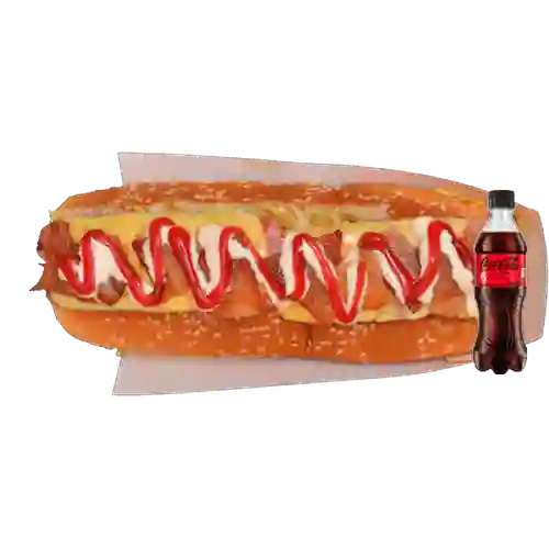 Combo Perro Ranchero + Coca Cola Sin Azúcar 400 ml