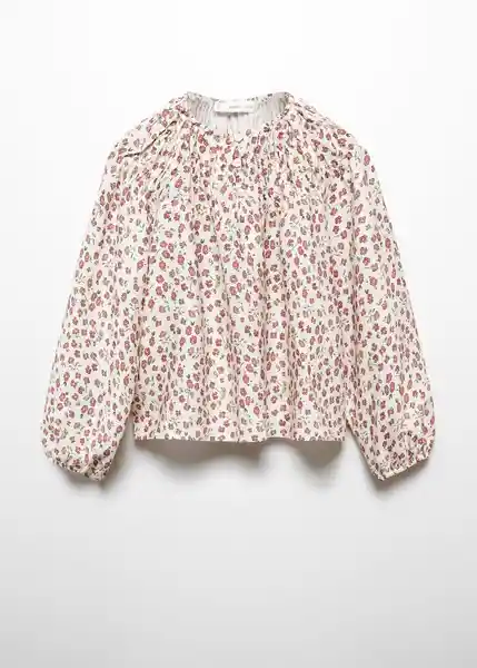 Blusa Niñas Rosa Off White Talla 13 Mango