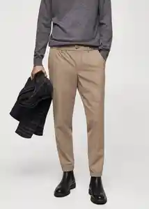 Pantalón Murlo Beige Talla 46 Hombre Mango